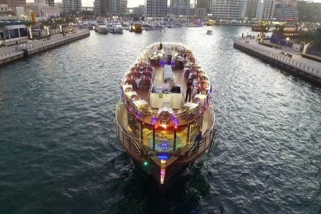 Dhow Cruise in Dubai Marina with Dinner & Live Entertainment